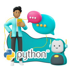 Умный чат-бот на Python - КИБЕРшкола программирования для детей, компьютерные курсы для школьников, начинающих и подростков - KIBERone г. Вязники