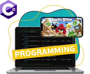 Программирование на C#. Удивительный мир 2D-игр - Школа программирования для детей, компьютерные курсы для школьников, начинающих и подростков - KIBERone г. Вязники